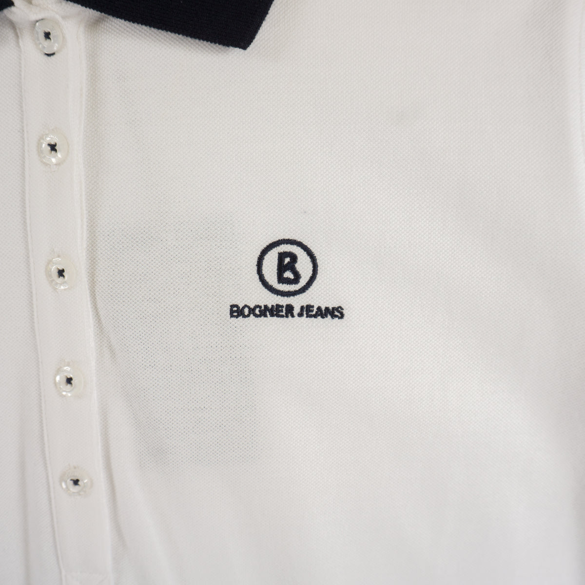 Bogner Jeans Бяла Тениска с Яка