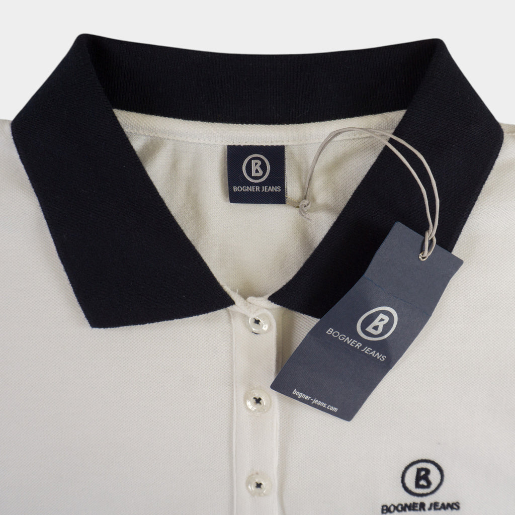 Bogner Jeans Бяла Тениска с Яка