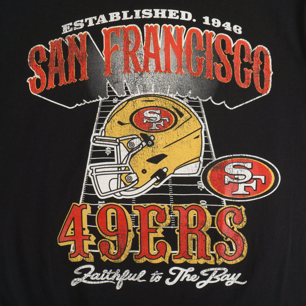 NFL San Francisco 49ers Черна Тениска с Графика