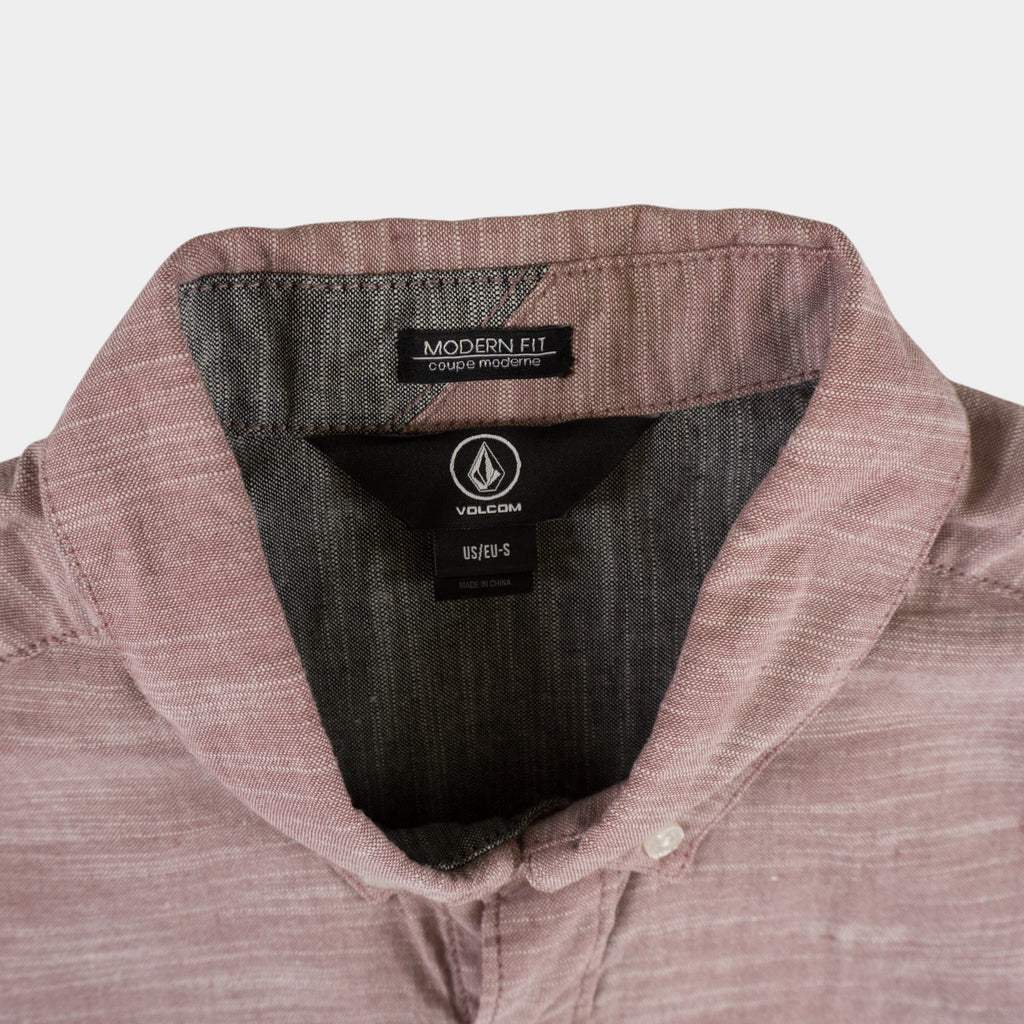 Volcom Розова Риза с Къс Ръкав