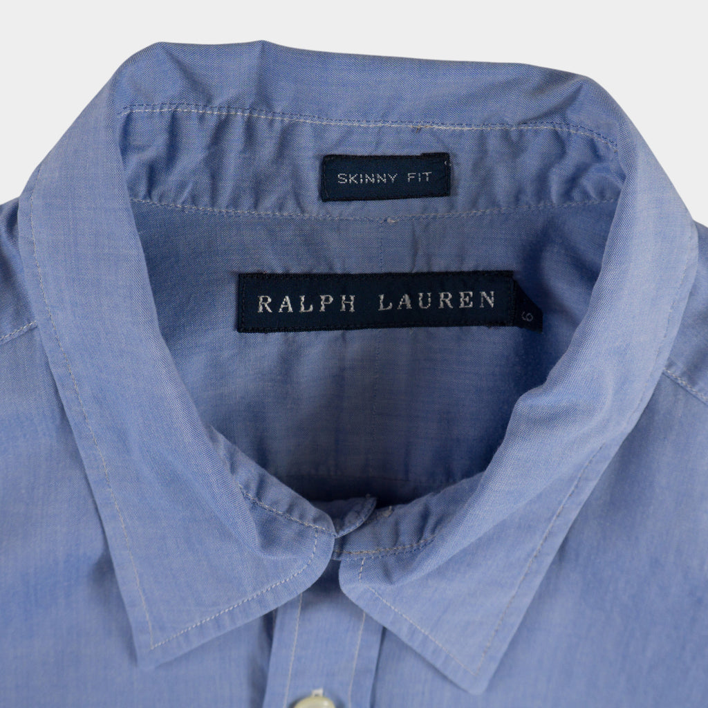Ralph Lauren Винтидж 2000-те Синя Риза с Дълъг Ръкав