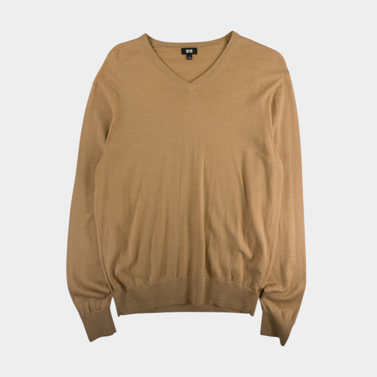 Uniqlo Бежов Вълнен Пуловер