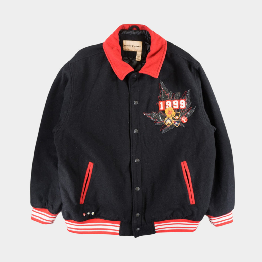 Rocawear Винтидж Черно/Червено Бейзболно Яке