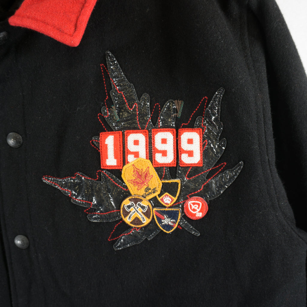 Rocawear Винтидж Черно/Червено Бейзболно Яке