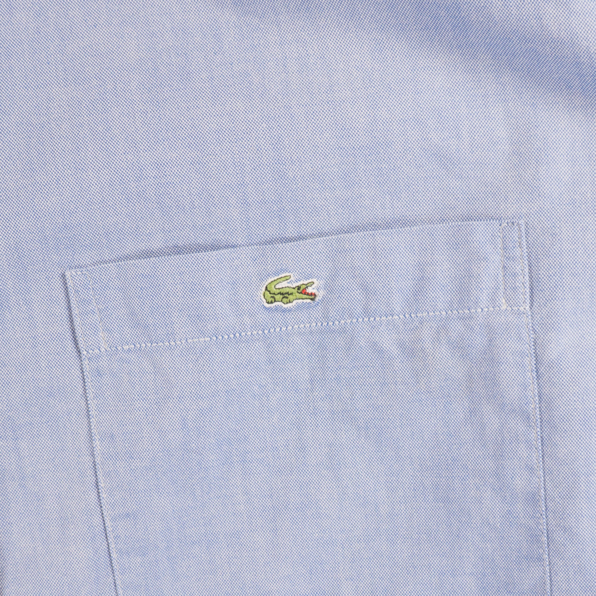 Lacoste Винтидж Синя Риза с Дълъг Ръкав