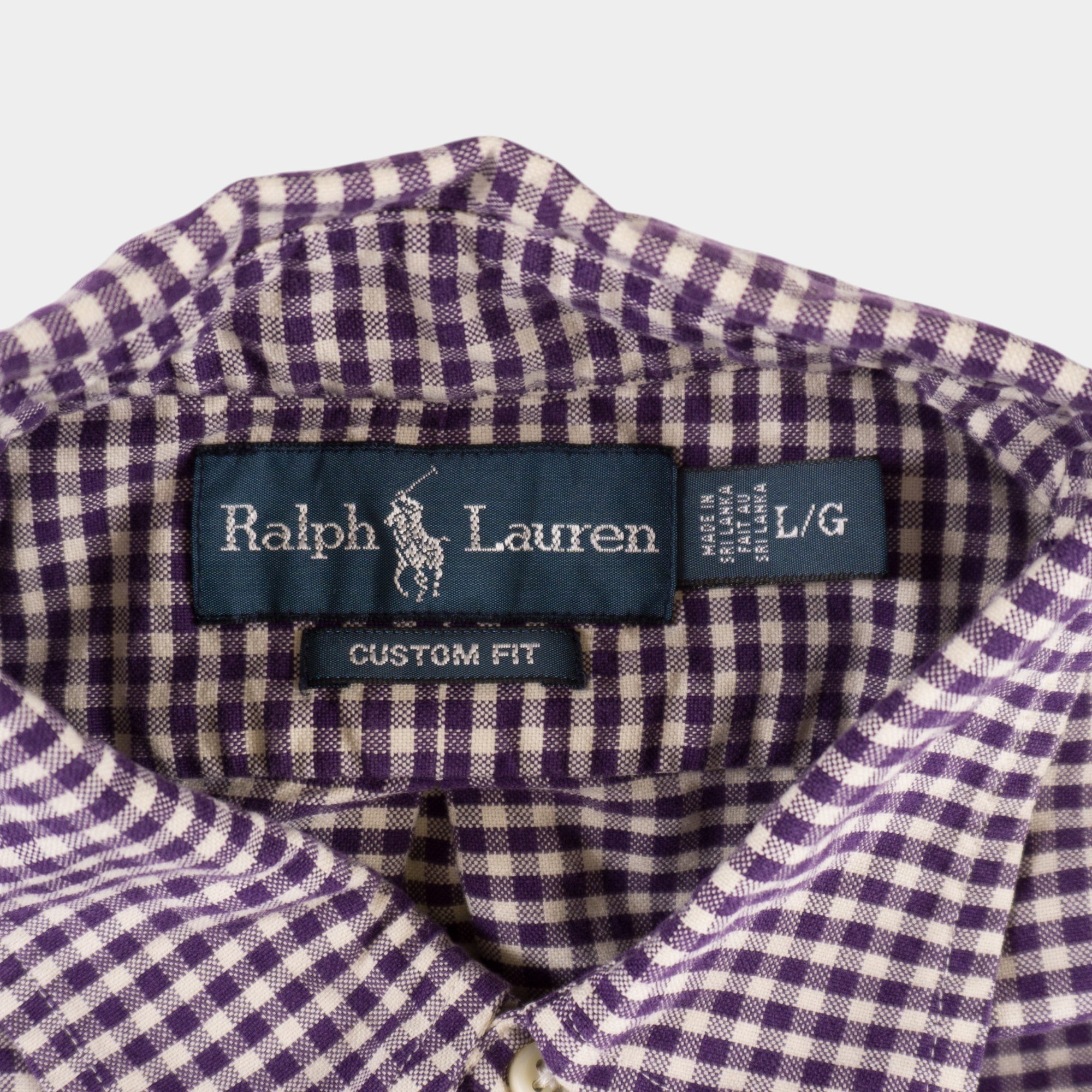 Ralph Lauren Винтидж Лилава Карирана Риза