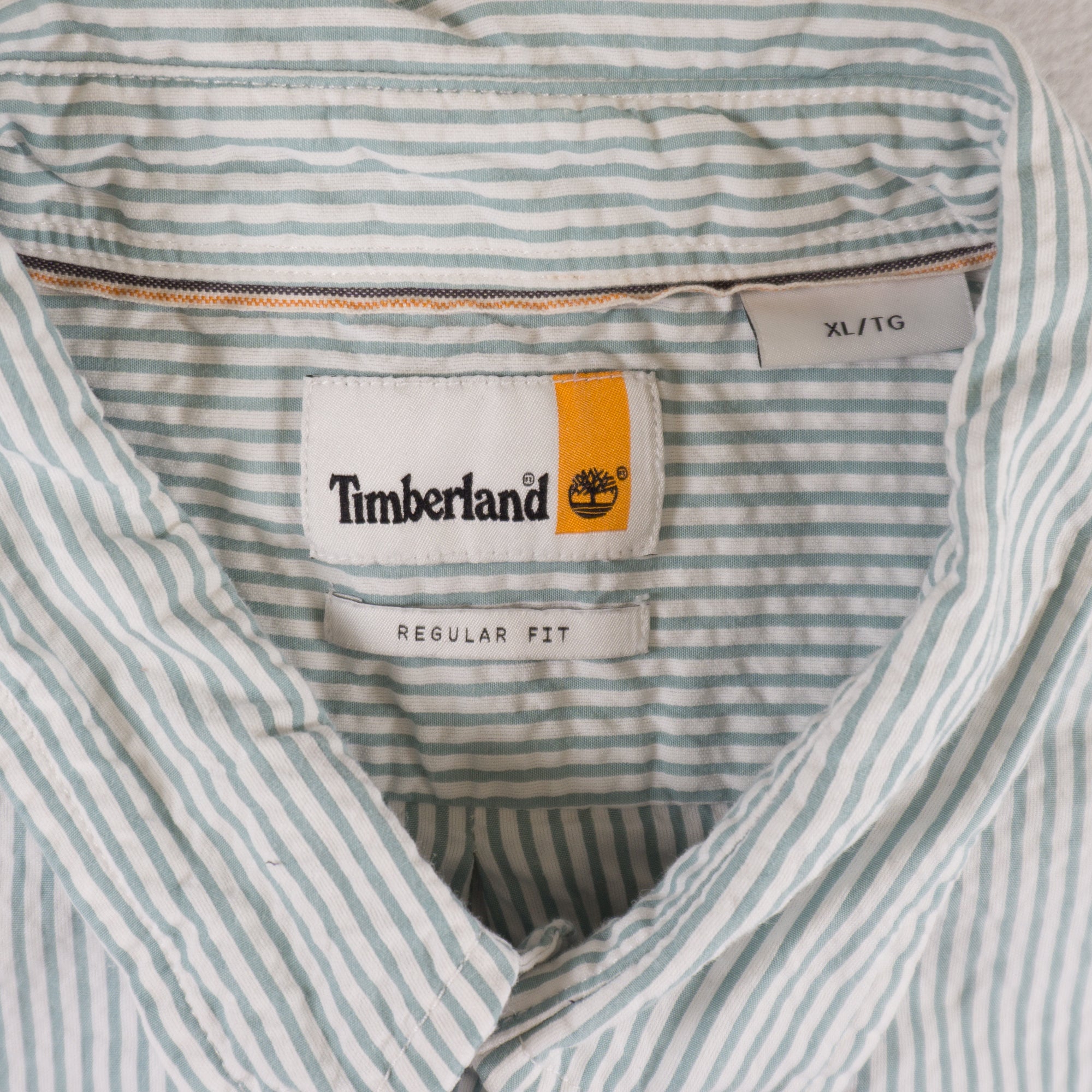 Timberland Раирана Синя Риза с Къс Ръкав