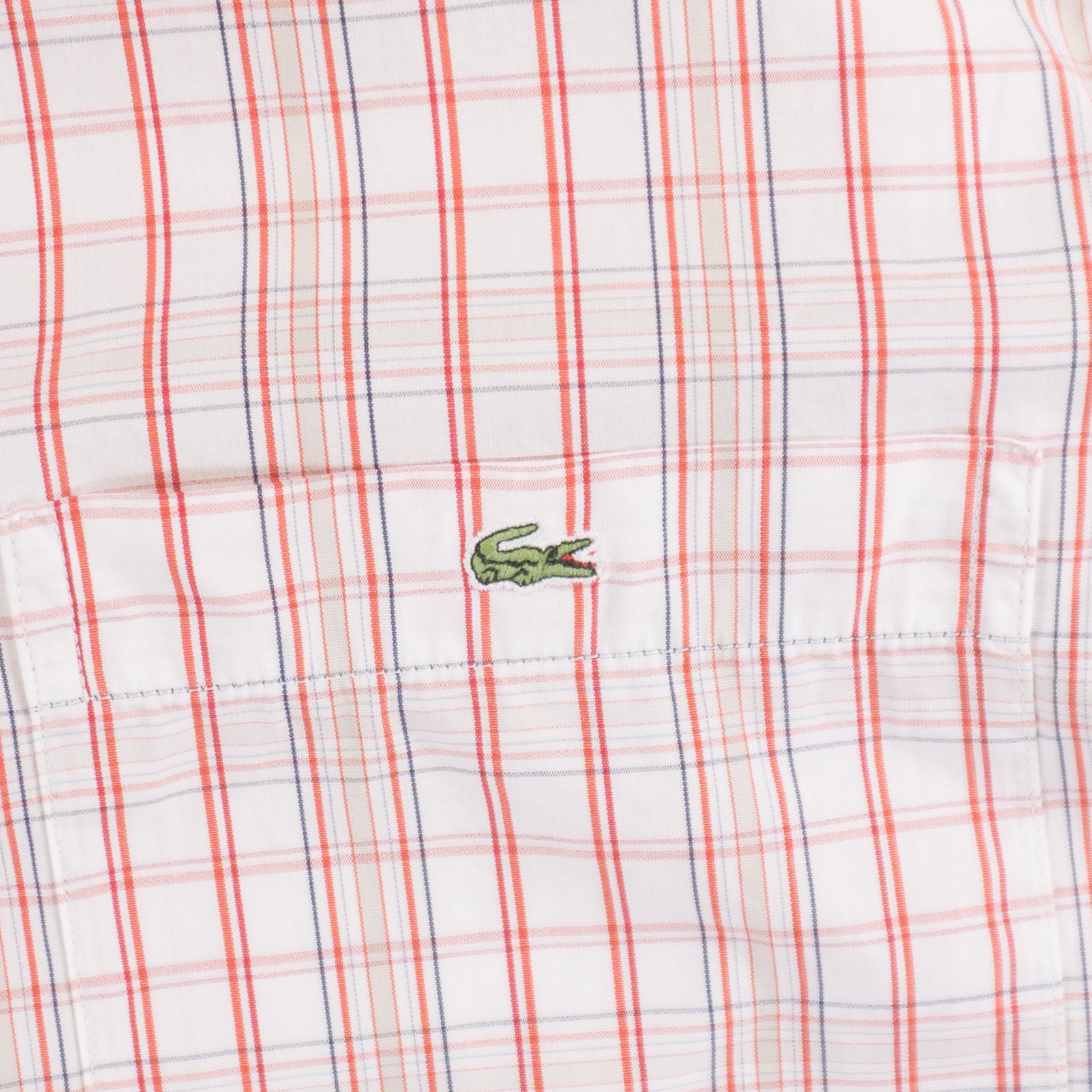 Lacoste Винтидж Карирана Риза с Къс Ръкав