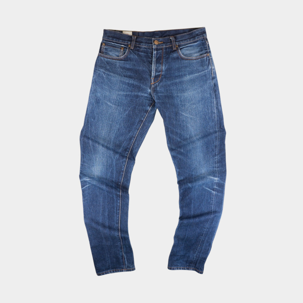 Han Kjobenhavn Сини Selvedge Дънки