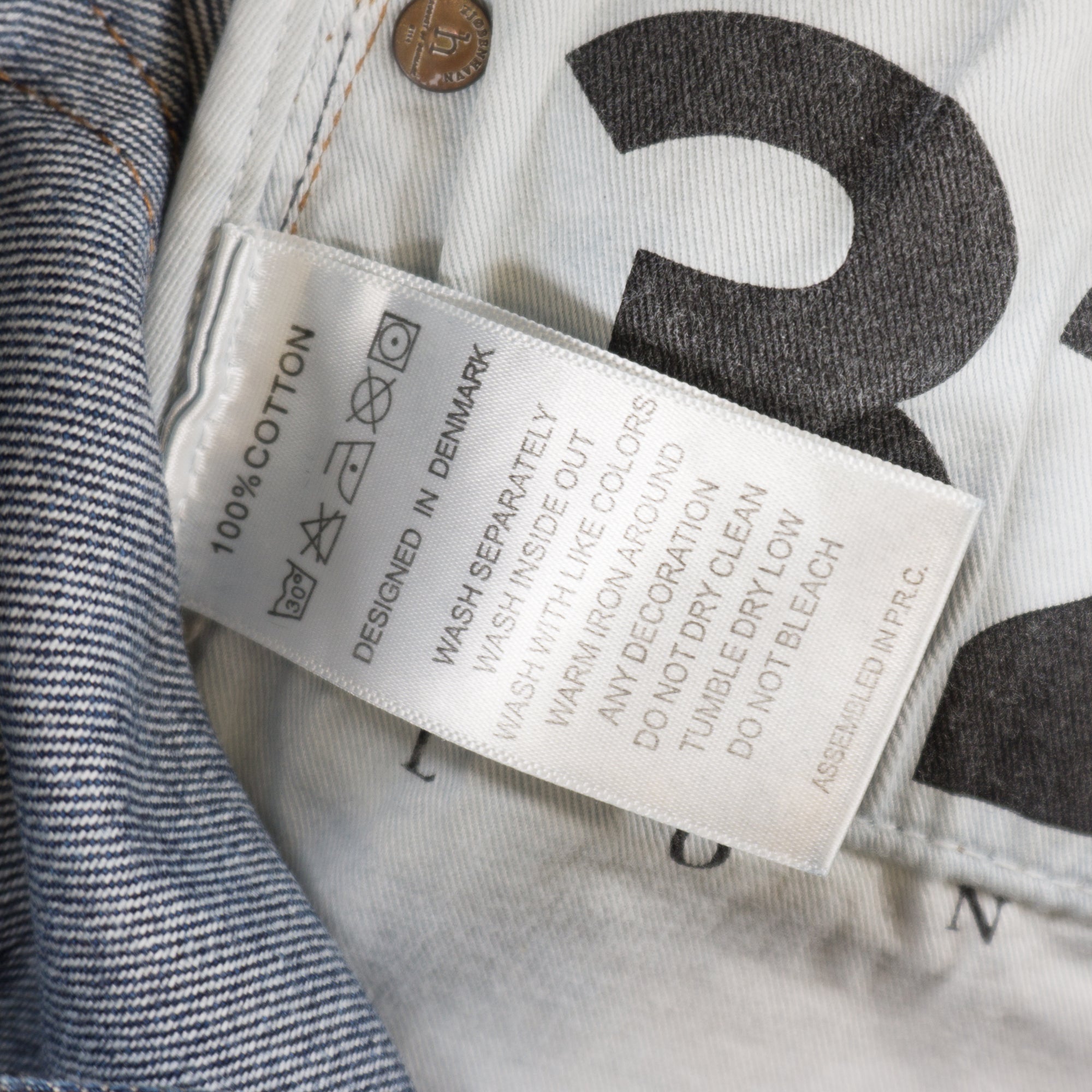 Han Kjobenhavn Сини Selvedge Дънки