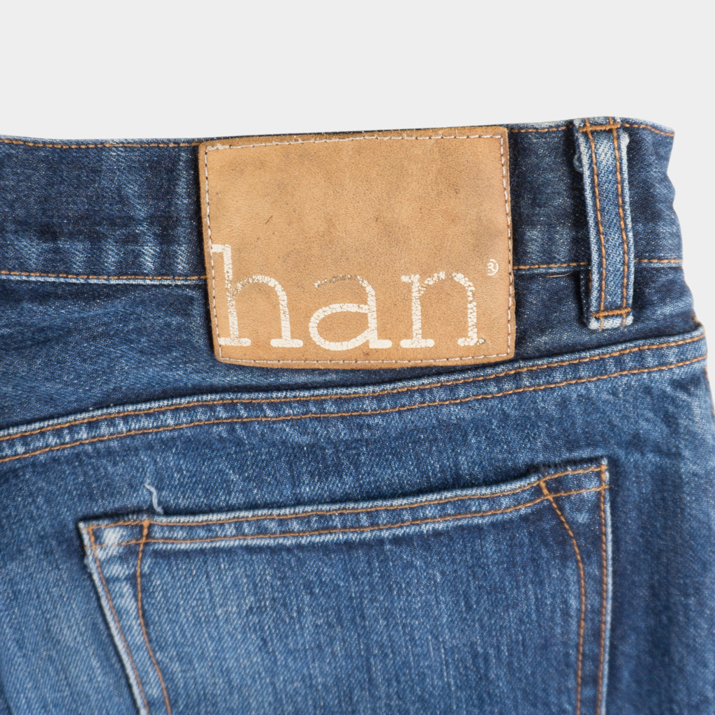 Han Kjobenhavn Сини Selvedge Дънки