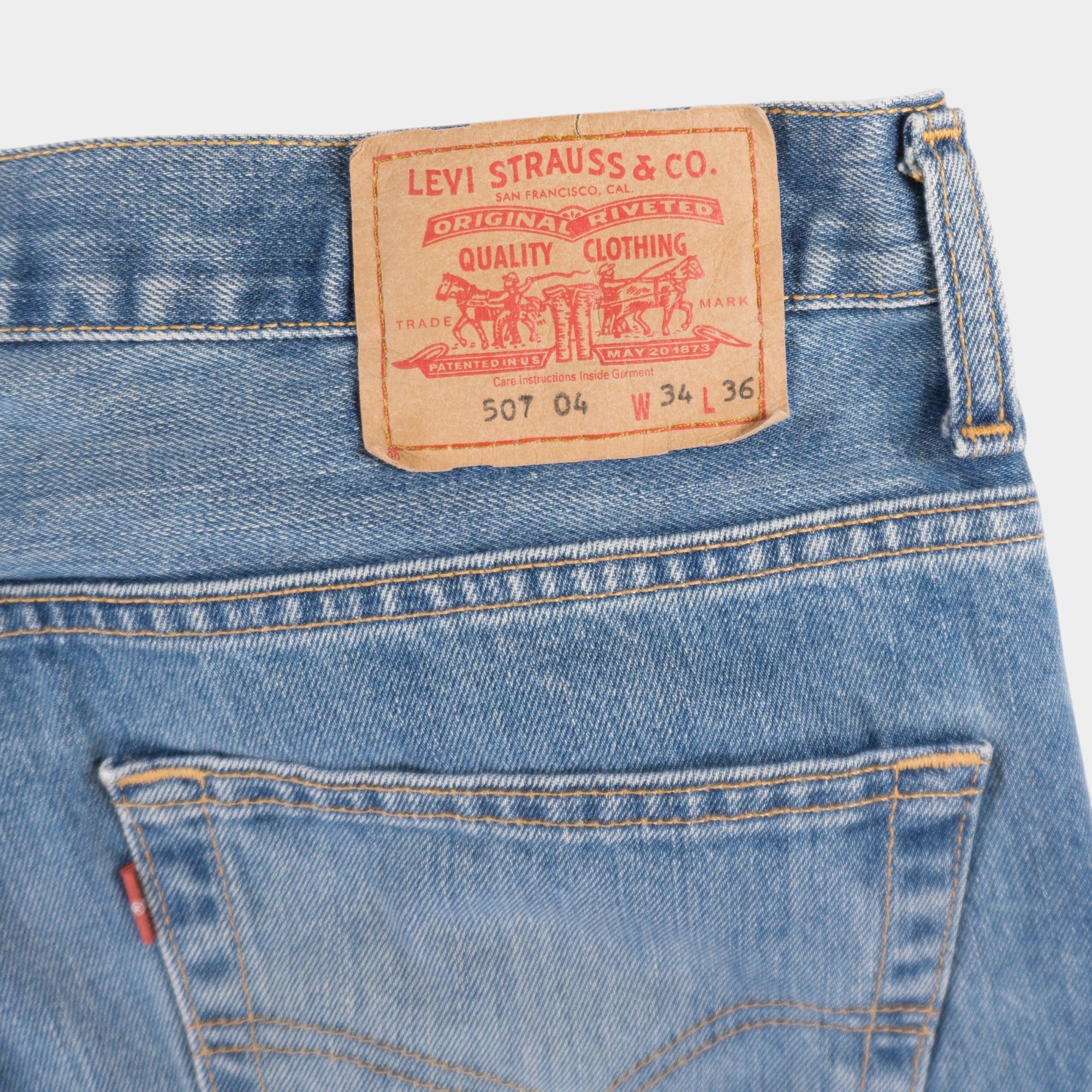 Levi's 507 Винтидж Сини Къси Дънки