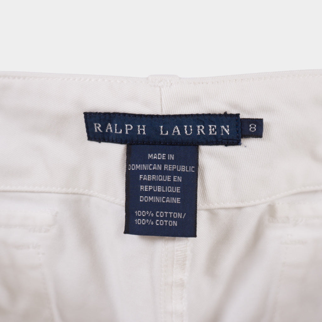 Ralph Lauren Винтидж Бели Къси Панталони