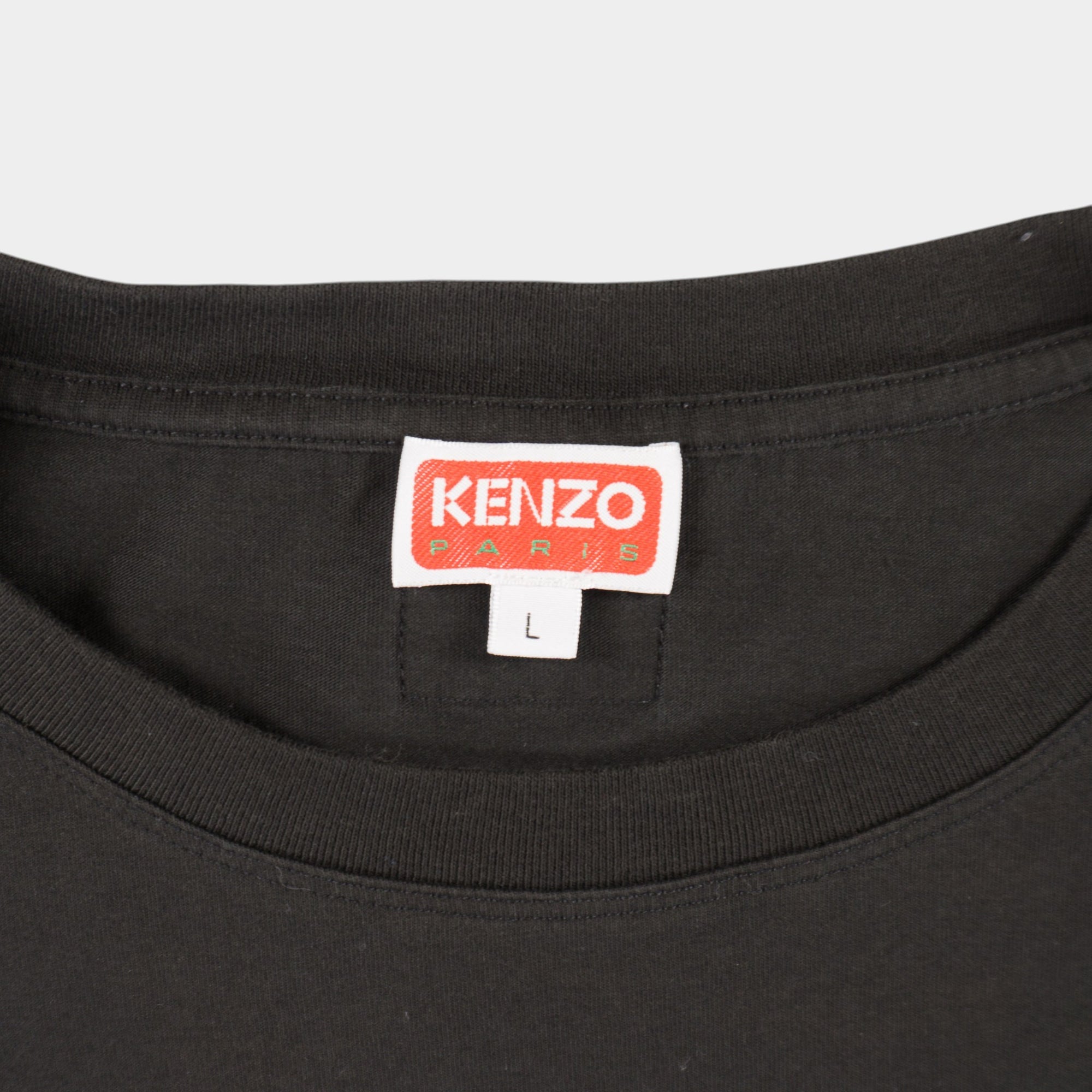 Kenzo Черна Тениска с Графика