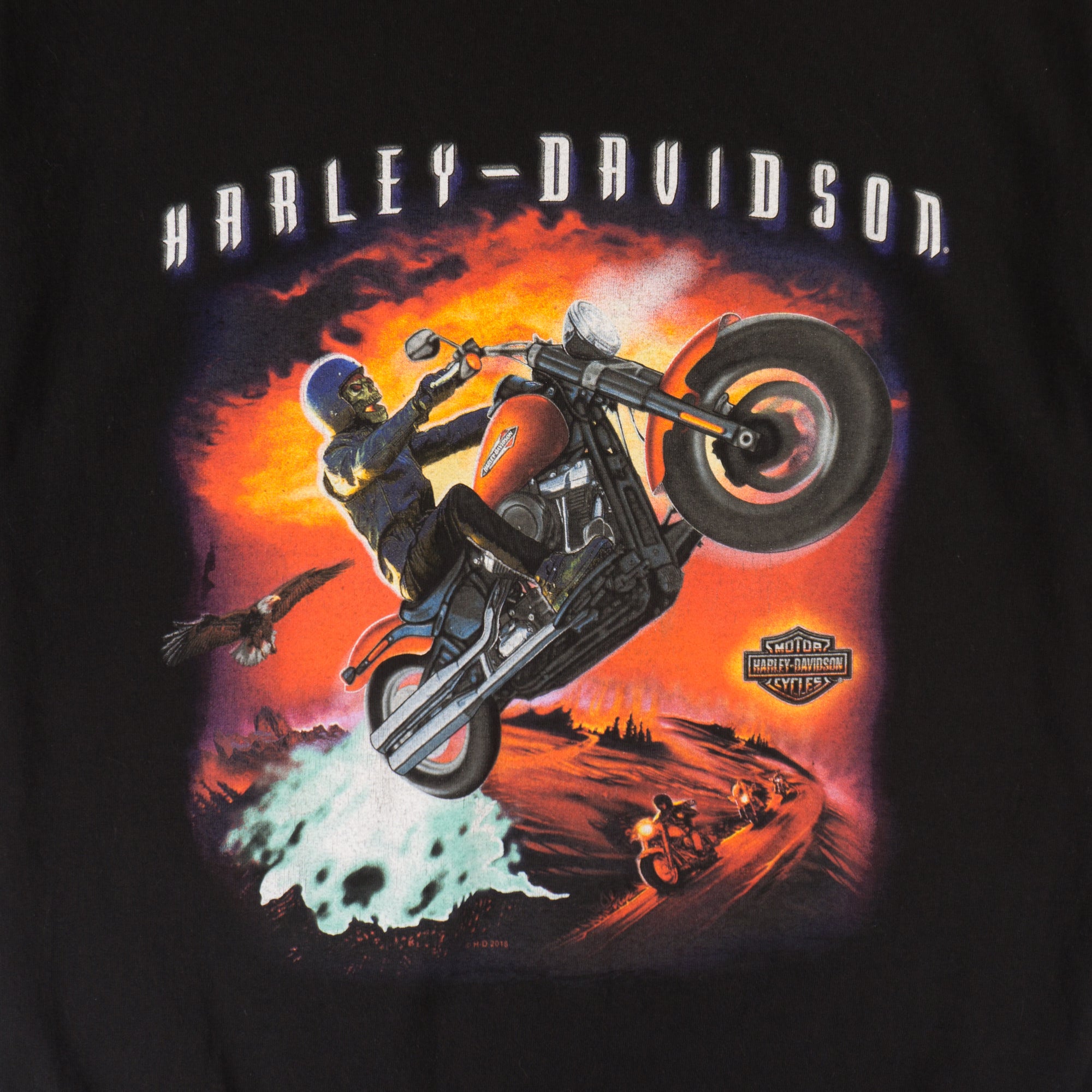 Harley-Davidson Винтидж Черна Тениска