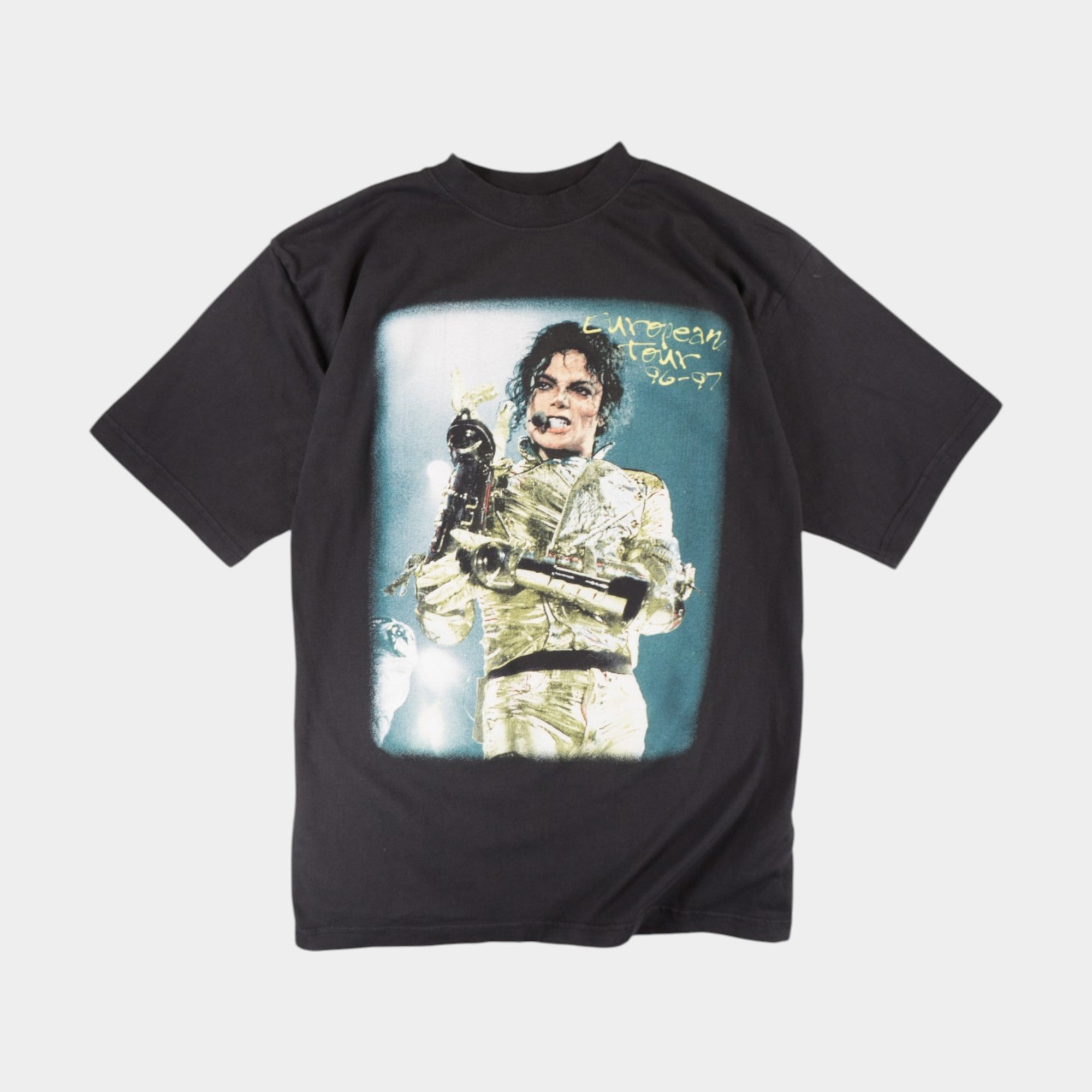 Michael Jackson Винтидж Черна Тениска с Графика