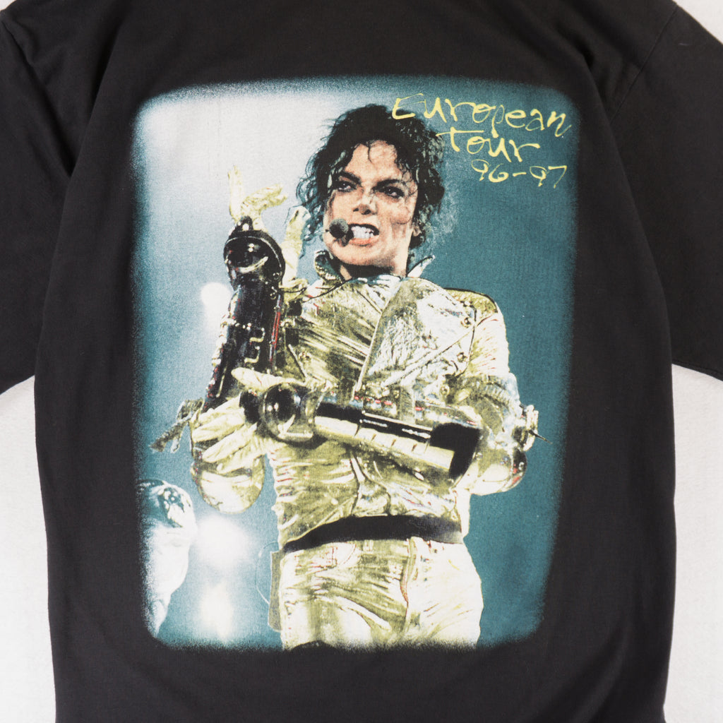 Michael Jackson Винтидж Черна Тениска с Графика