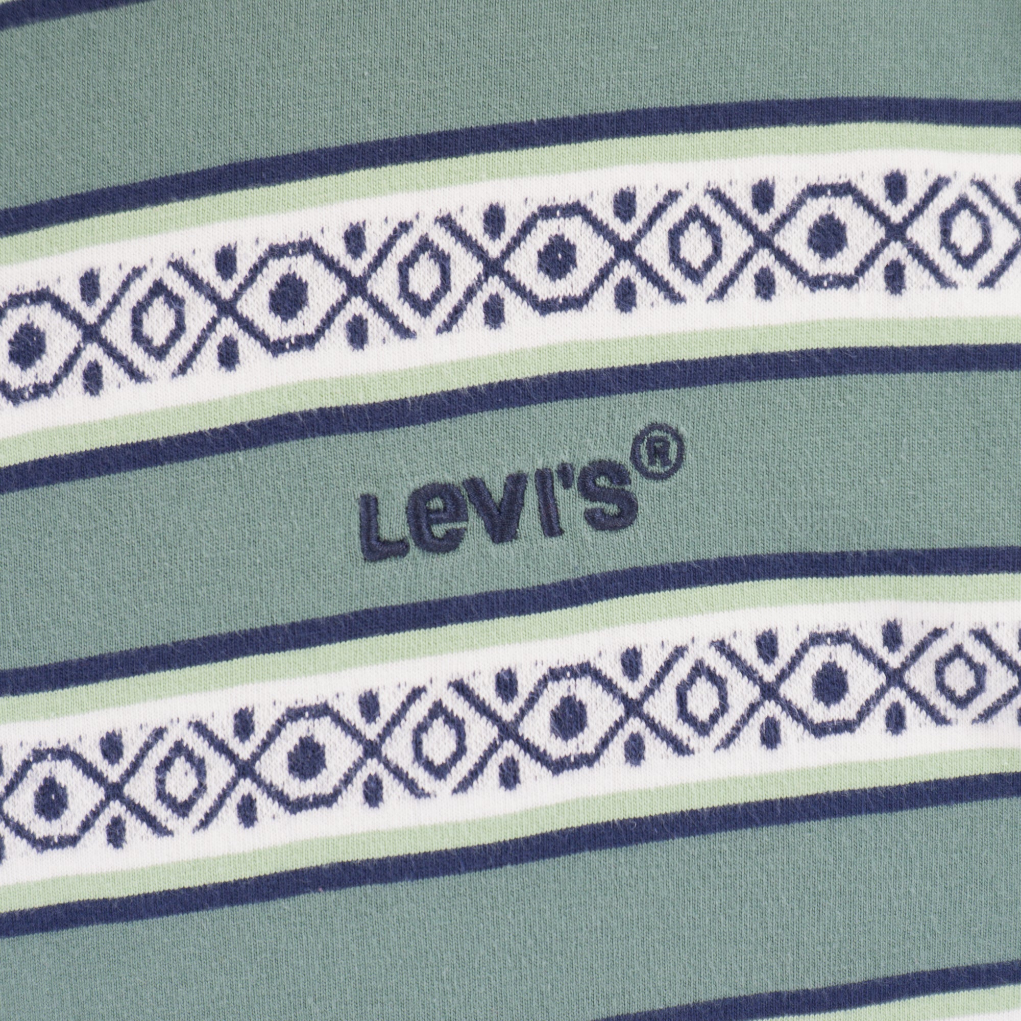 Levi's Раирана Зелена Тениска