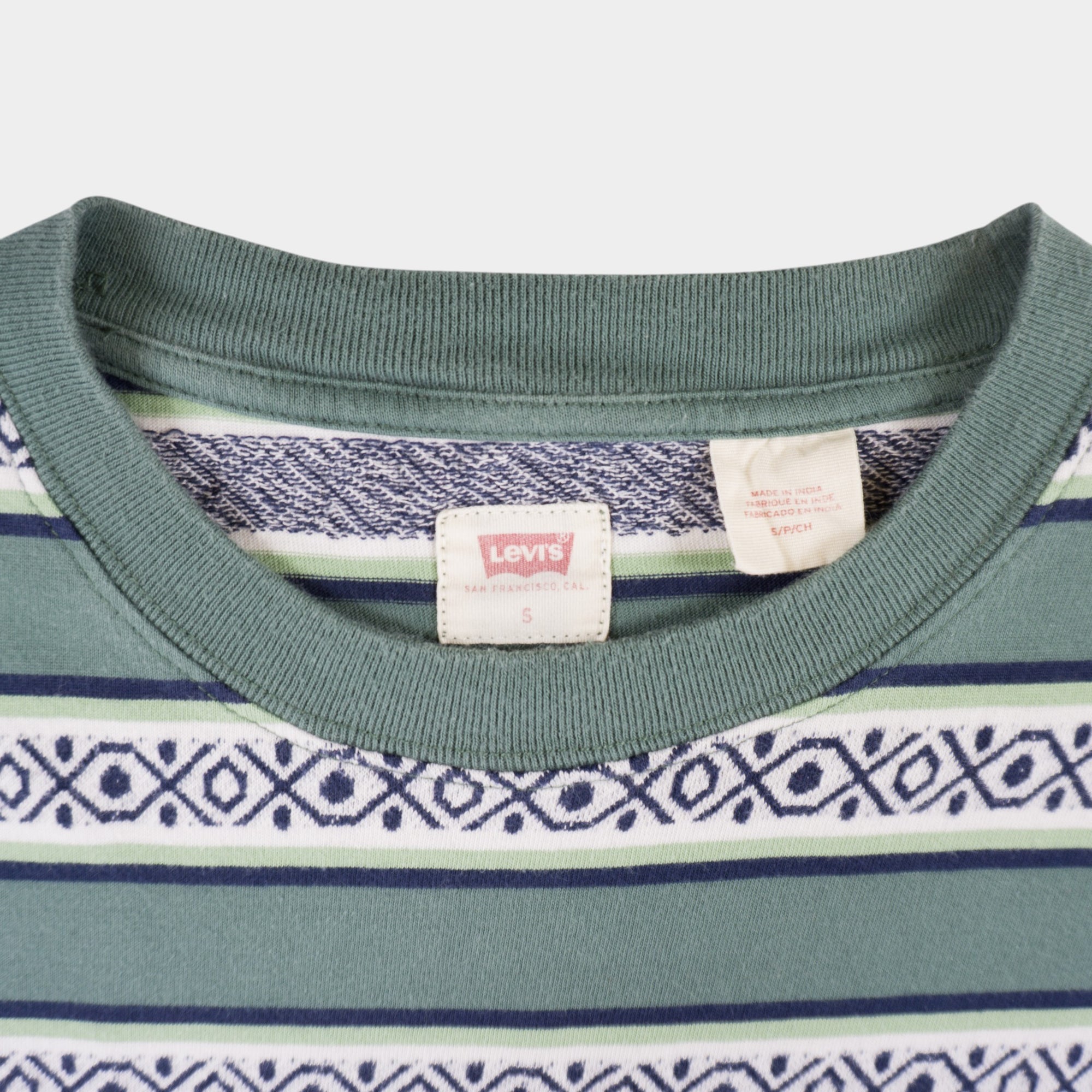 Levi's Раирана Зелена Тениска
