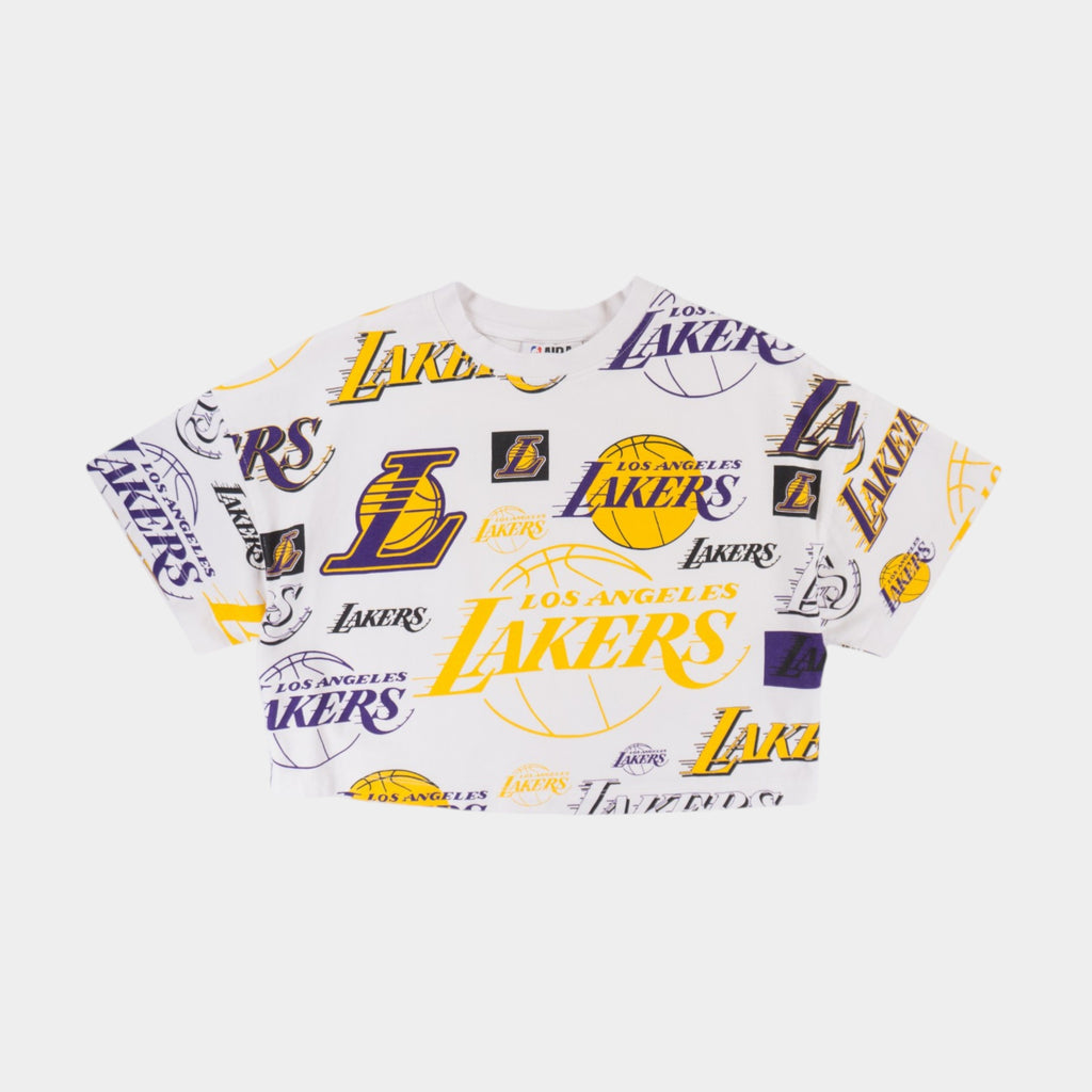 NBA Lakers Кроп-Топ Бяла Тениска