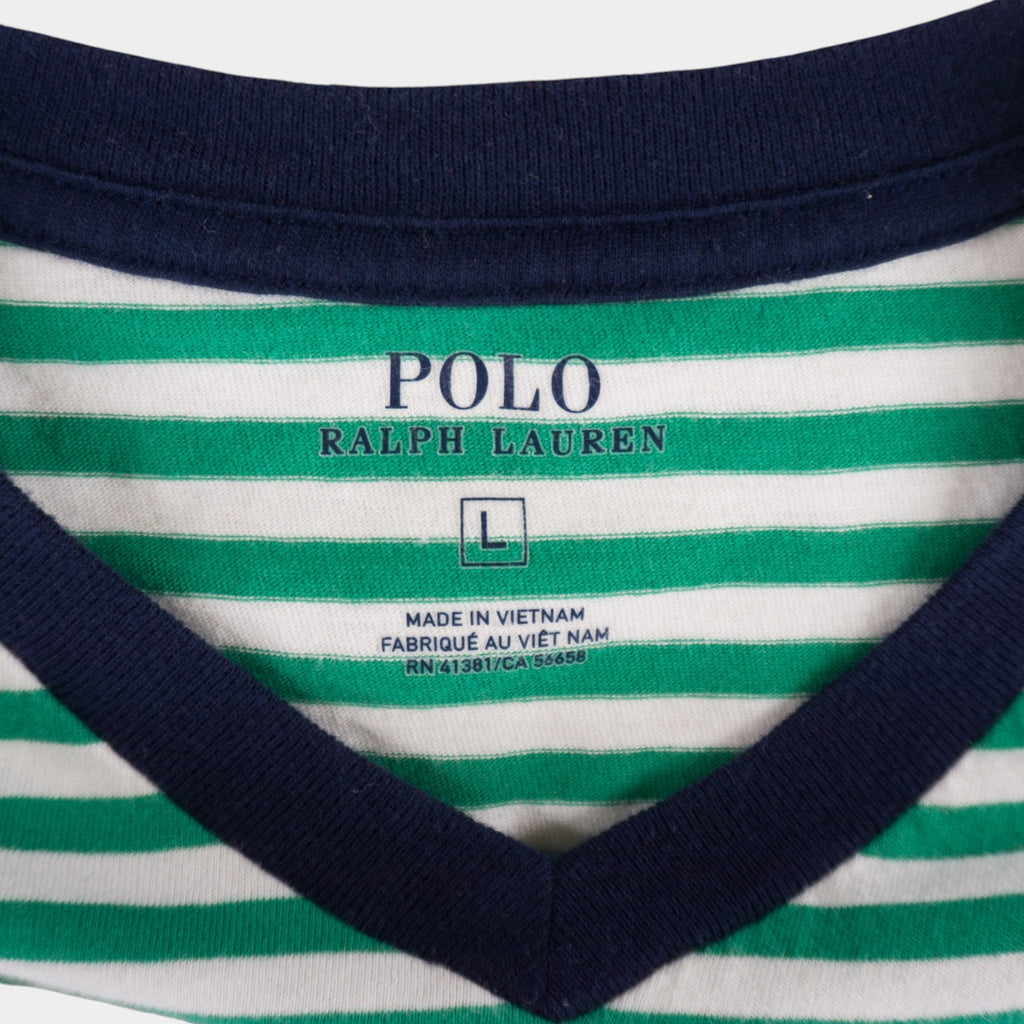 Polo Ralph Lauren Раирана Зелена Тениска