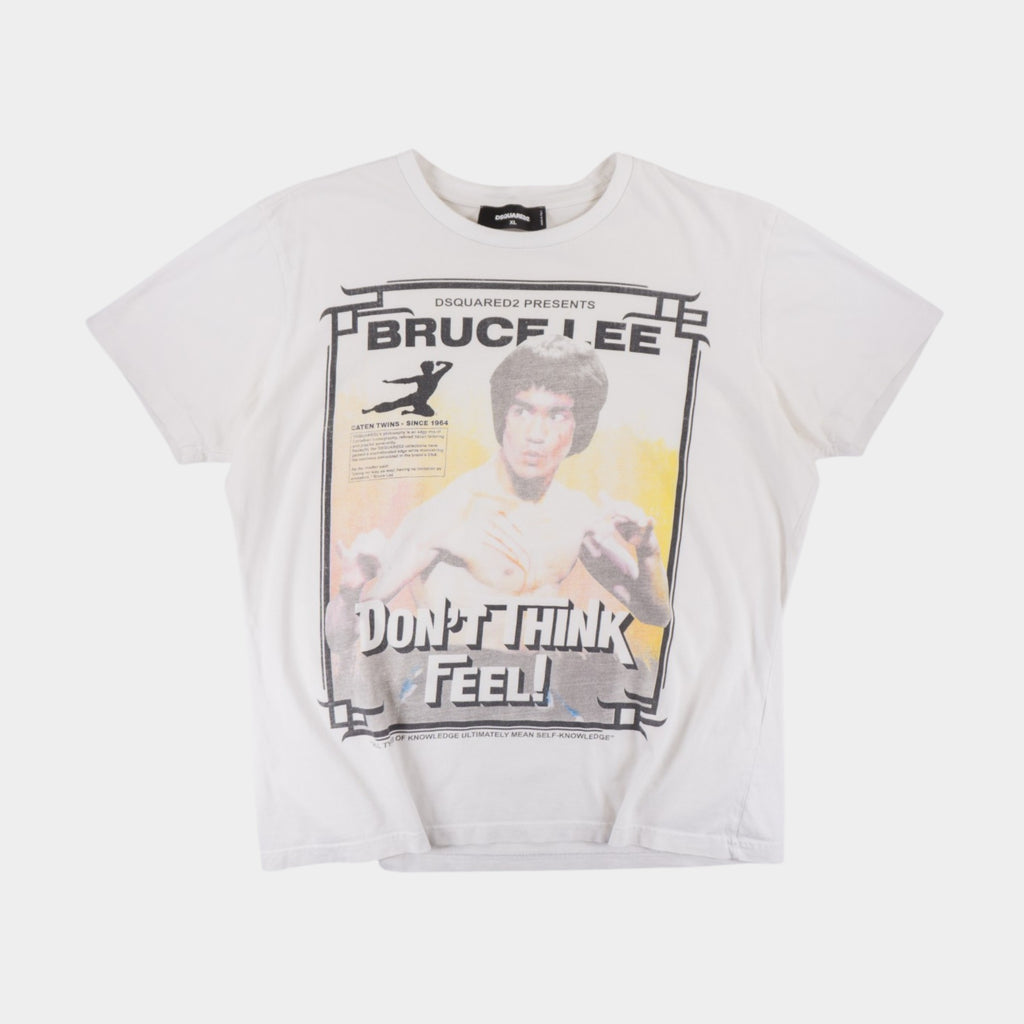 DSQUARED2 X Bruce Lee Бяла Тениска с Графика