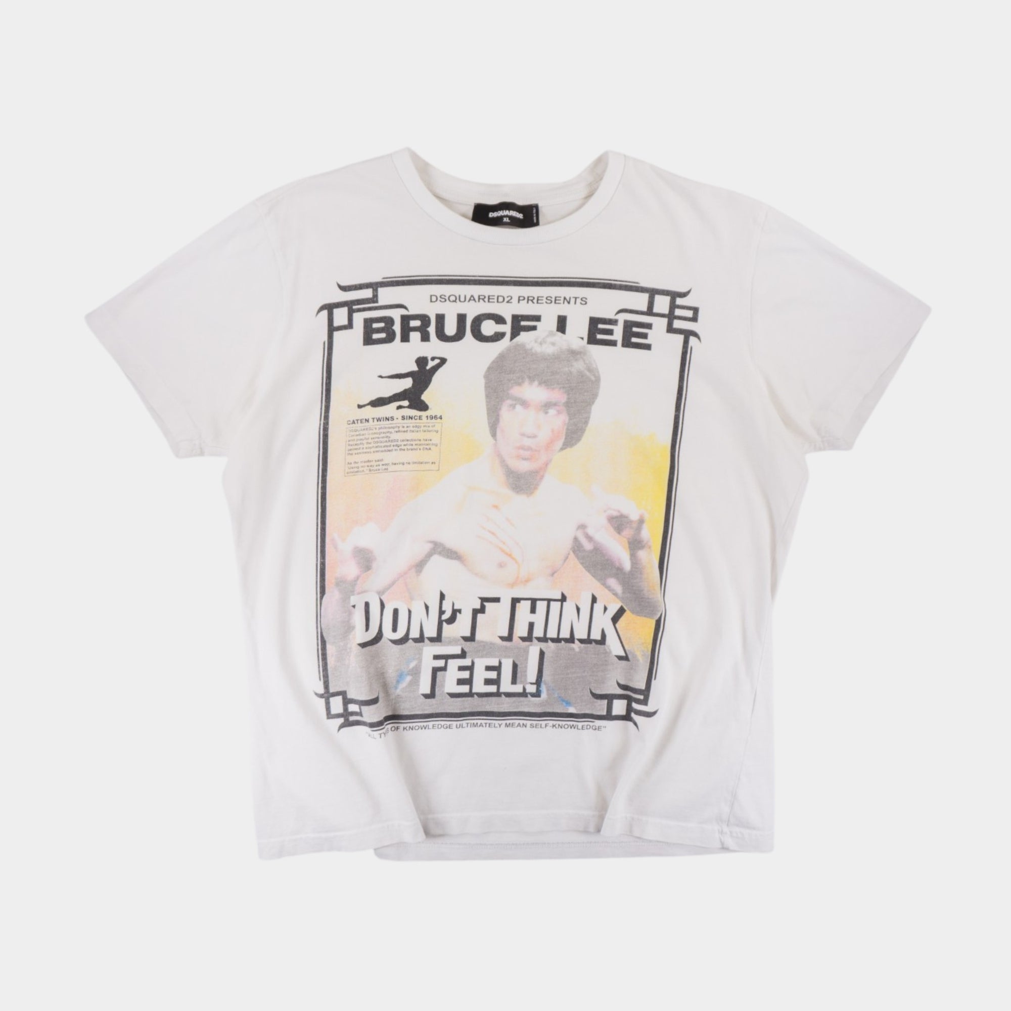 DSQUARED2 X Bruce Lee Бяла Тениска с Графика