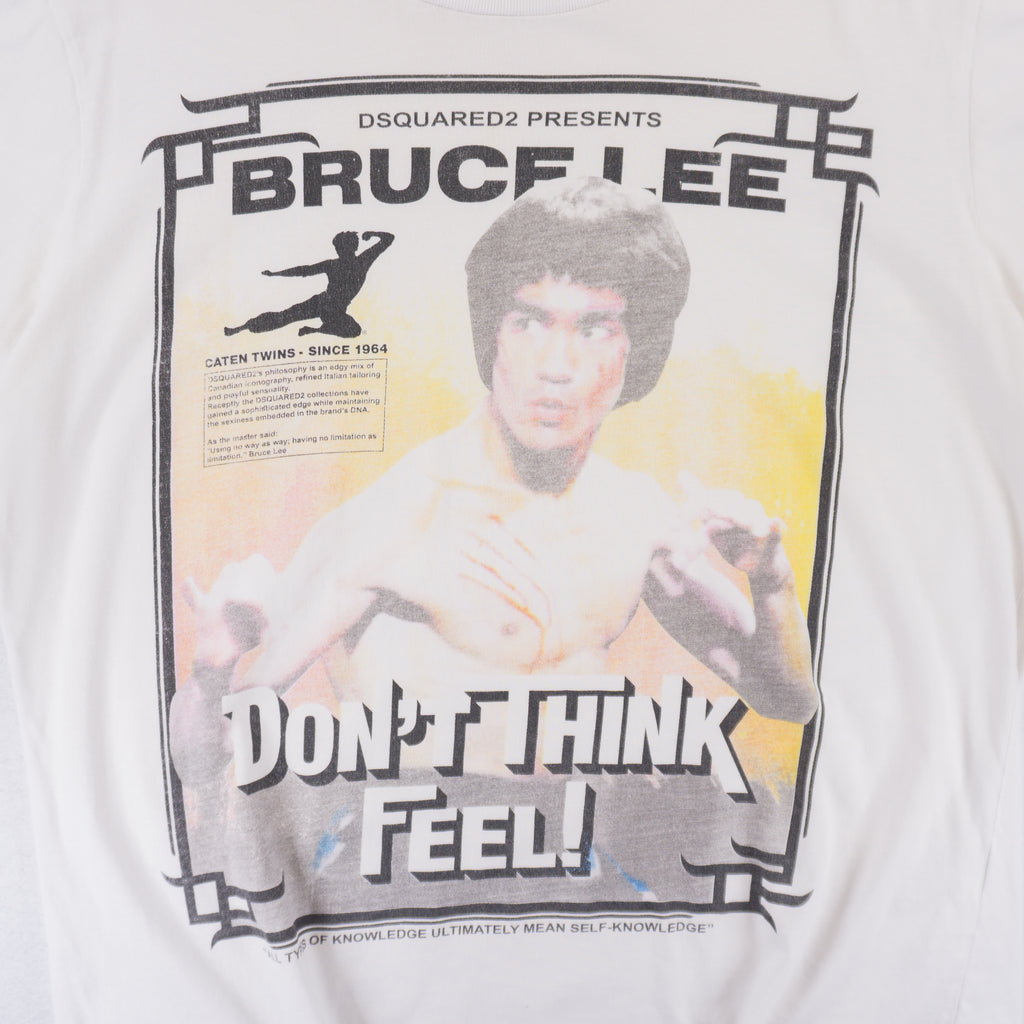 DSQUARED2 X Bruce Lee Бяла Тениска с Графика