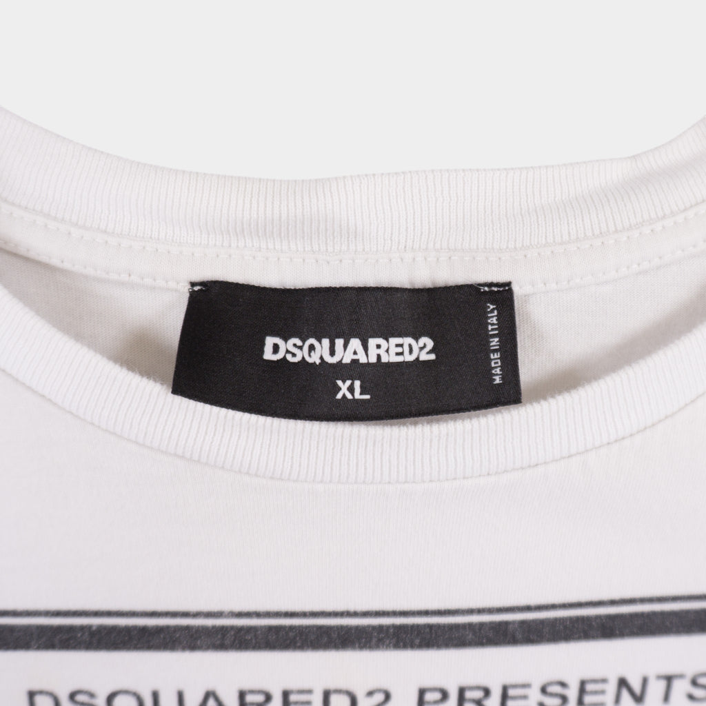 DSQUARED2 X Bruce Lee Бяла Тениска с Графика