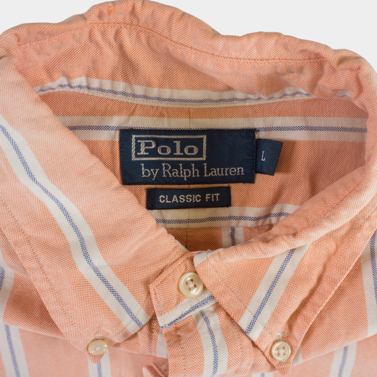 Polo Ralph Lauren Винтидж 2000-те Раирана Розова Риза с Дълъг Ръкав