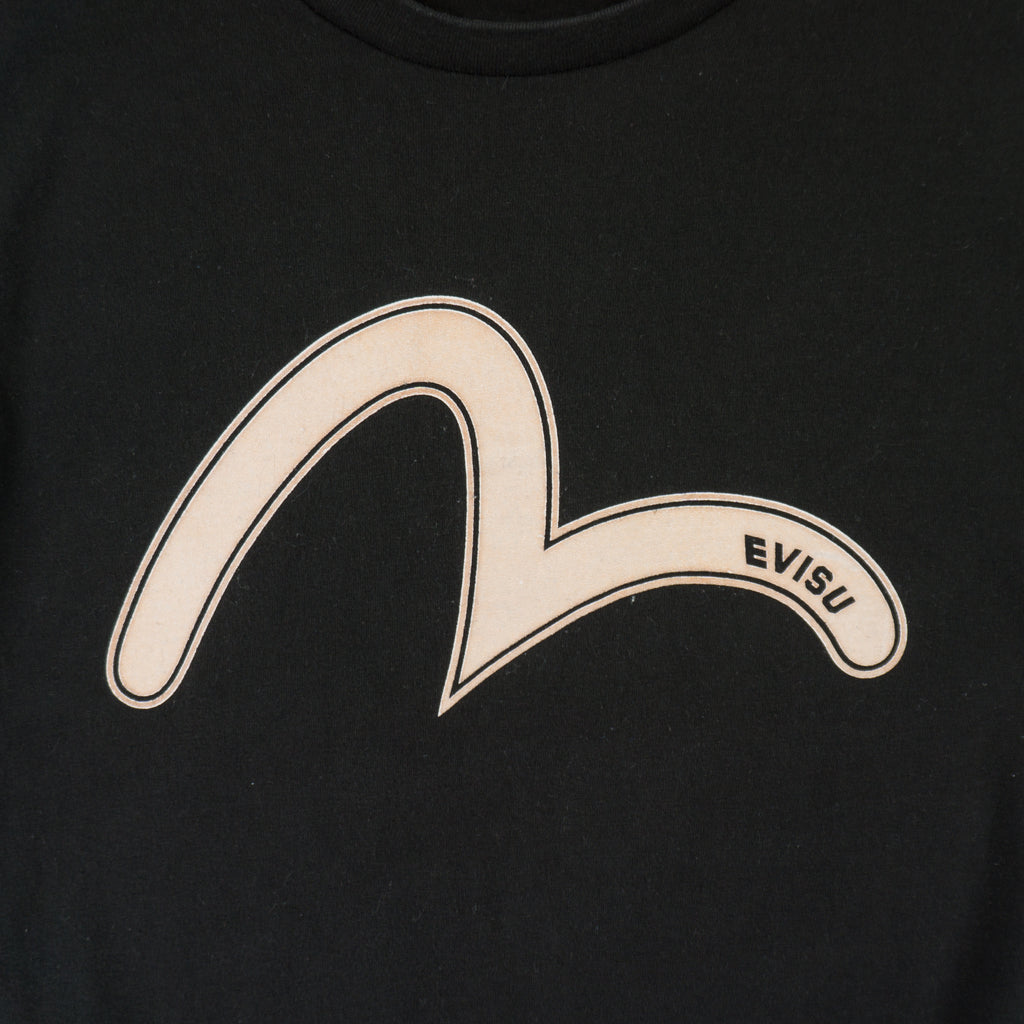 Evisu Винтидж Черна Тениска