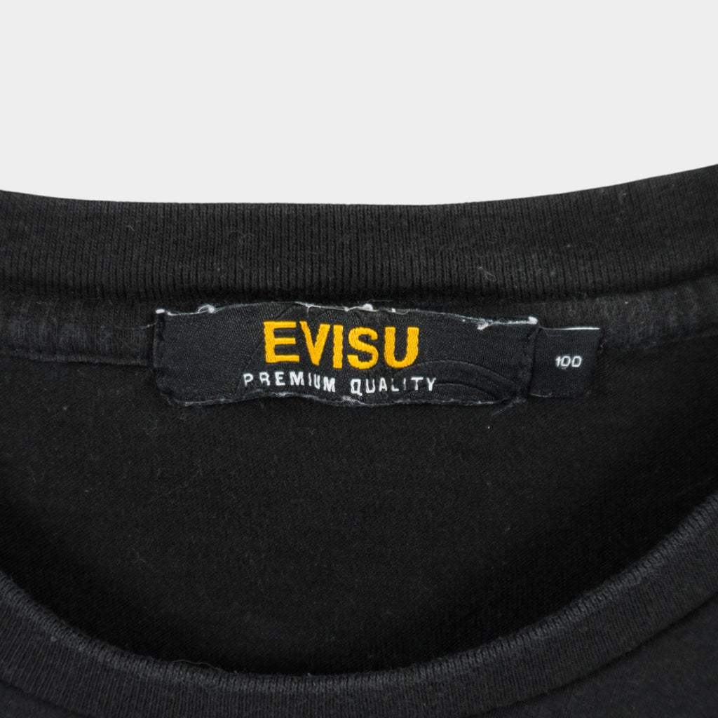 Evisu Винтидж Черна Тениска