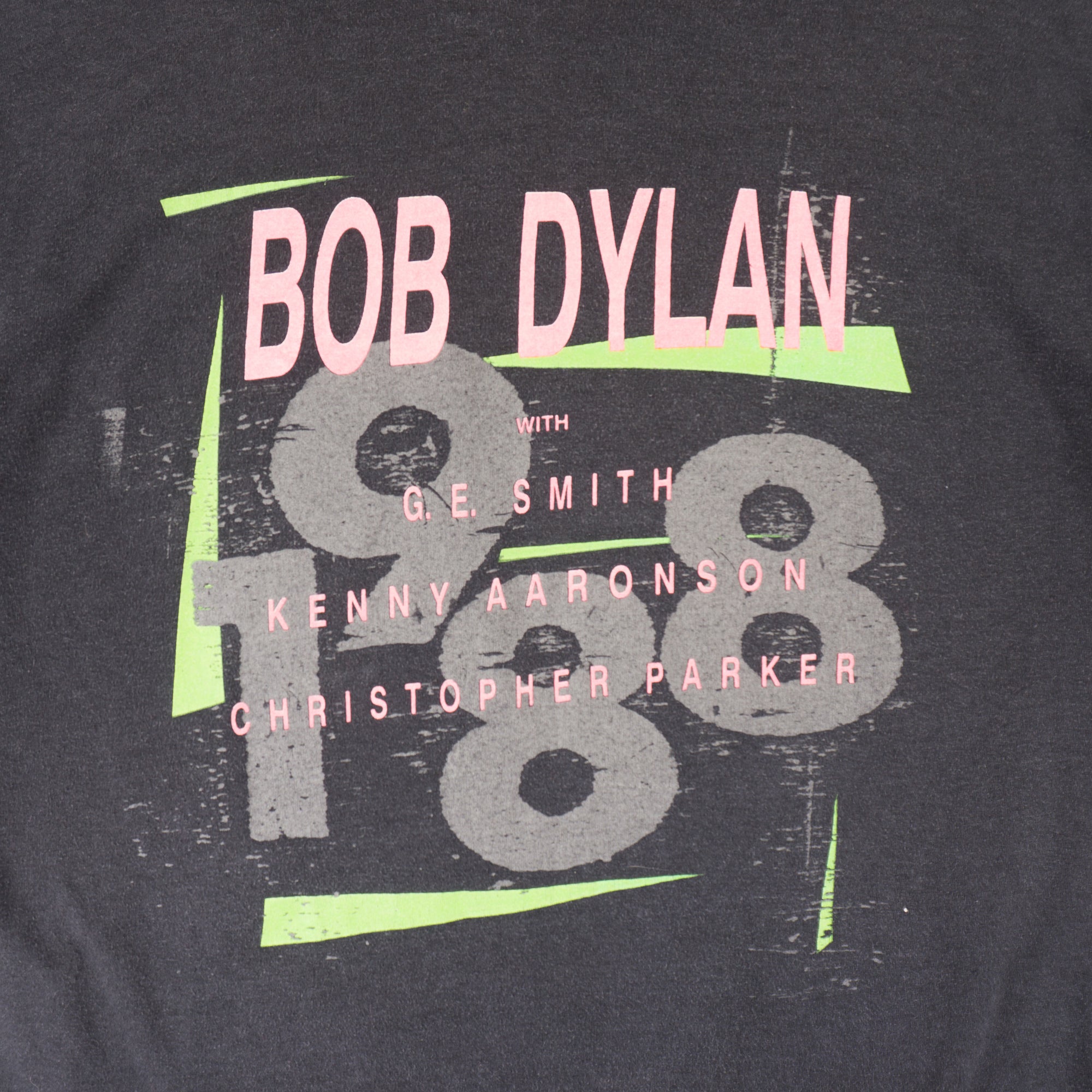 Bob Dylan Винтидж Сива Тениска Единичен Шев с Графика от 1988г