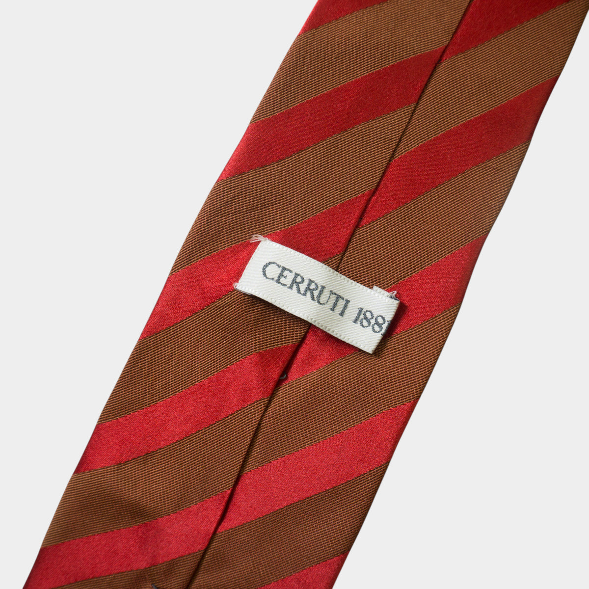 Cerruti 1881 Винтидж 90-те Копринена Червена Раирана Вратовръзка