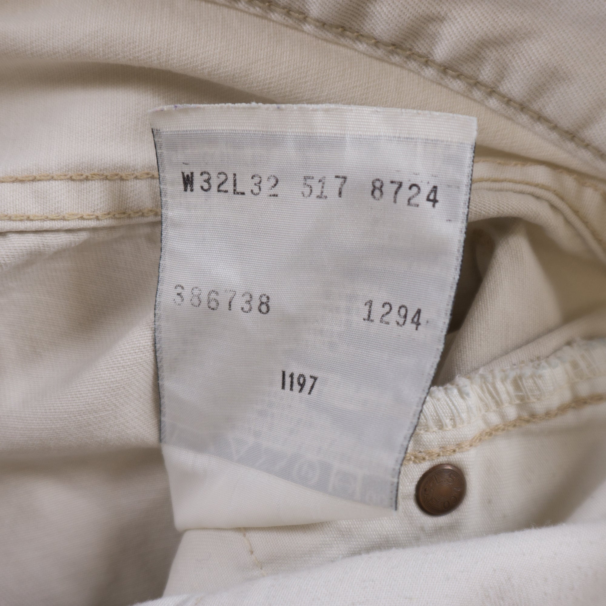 Levi's 517 Винтидж Бели Дънки
