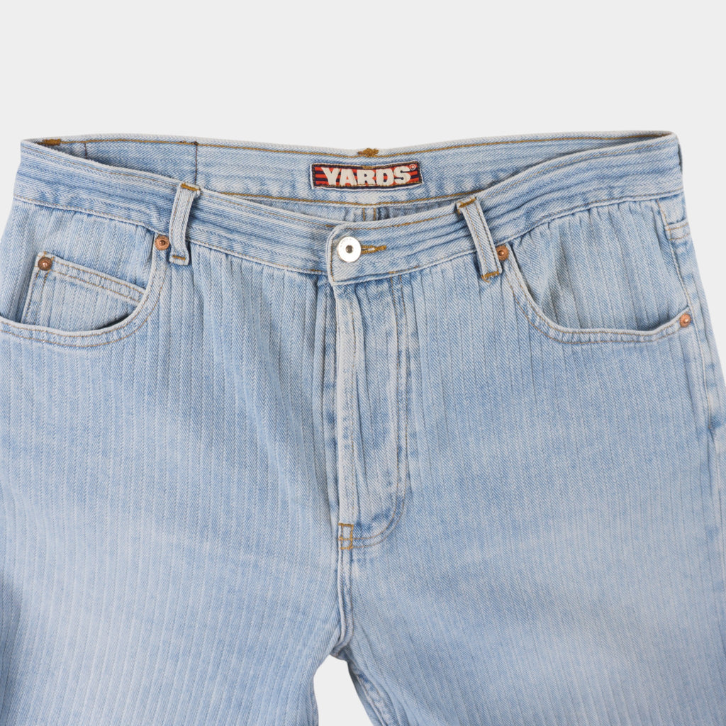 YARDS Винтидж Сини Раирани Дънки