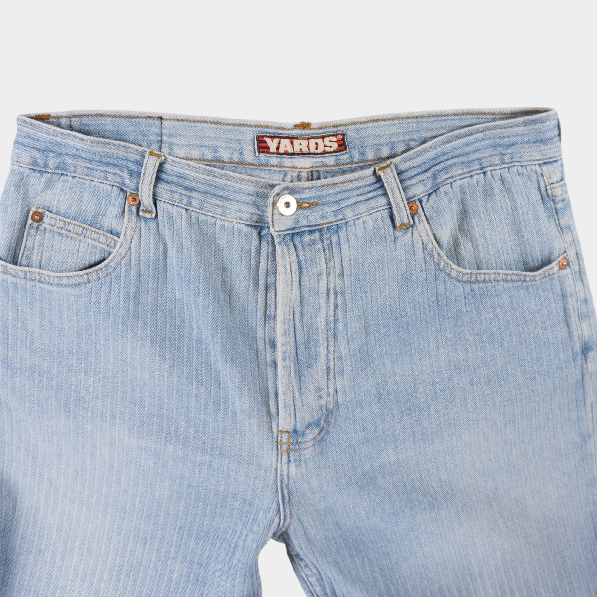 YARDS Винтидж Сини Раирани Дънки