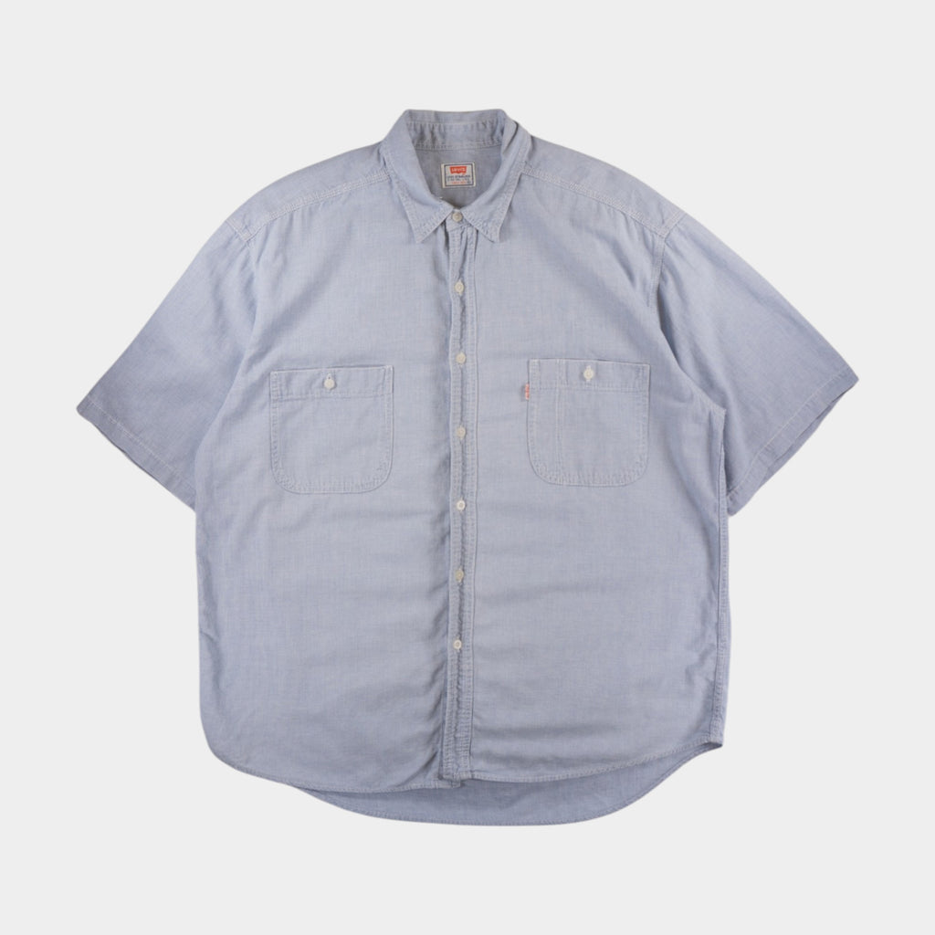 Levi's Винтидж Синя Риза с Къс Ръкав