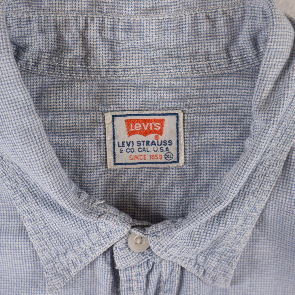 Levi's Винтидж Синя Риза с Къс Ръкав