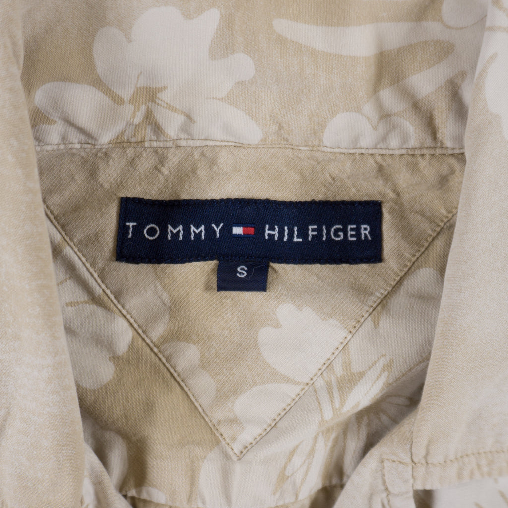 Tommy Hilfiger Винтидж Бежова Връхна Риза с Дълъг Ръкав