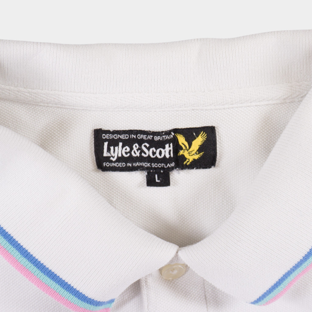 Lyle & Scott Бяла Тениска с Яка