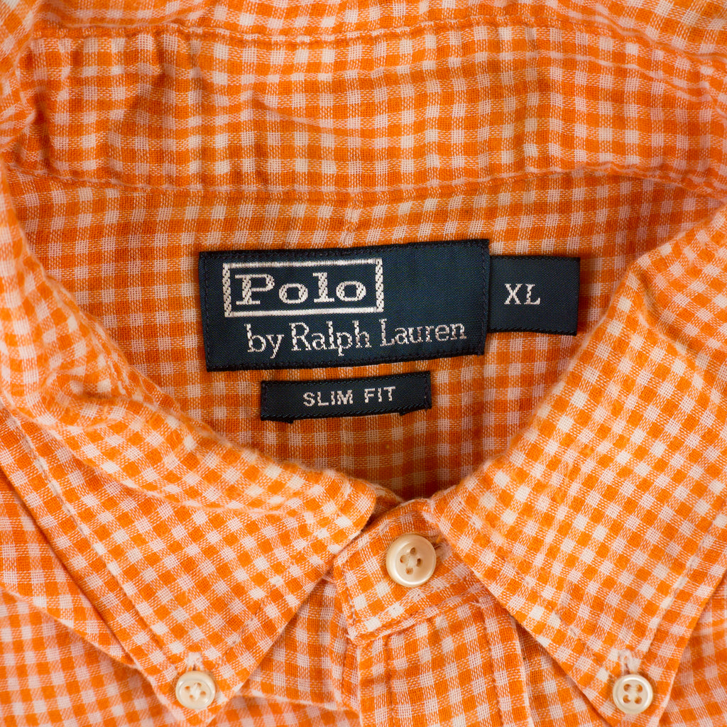 Polo Ralph Lauren Винтидж 2000-те Оранжева Карирана Риза