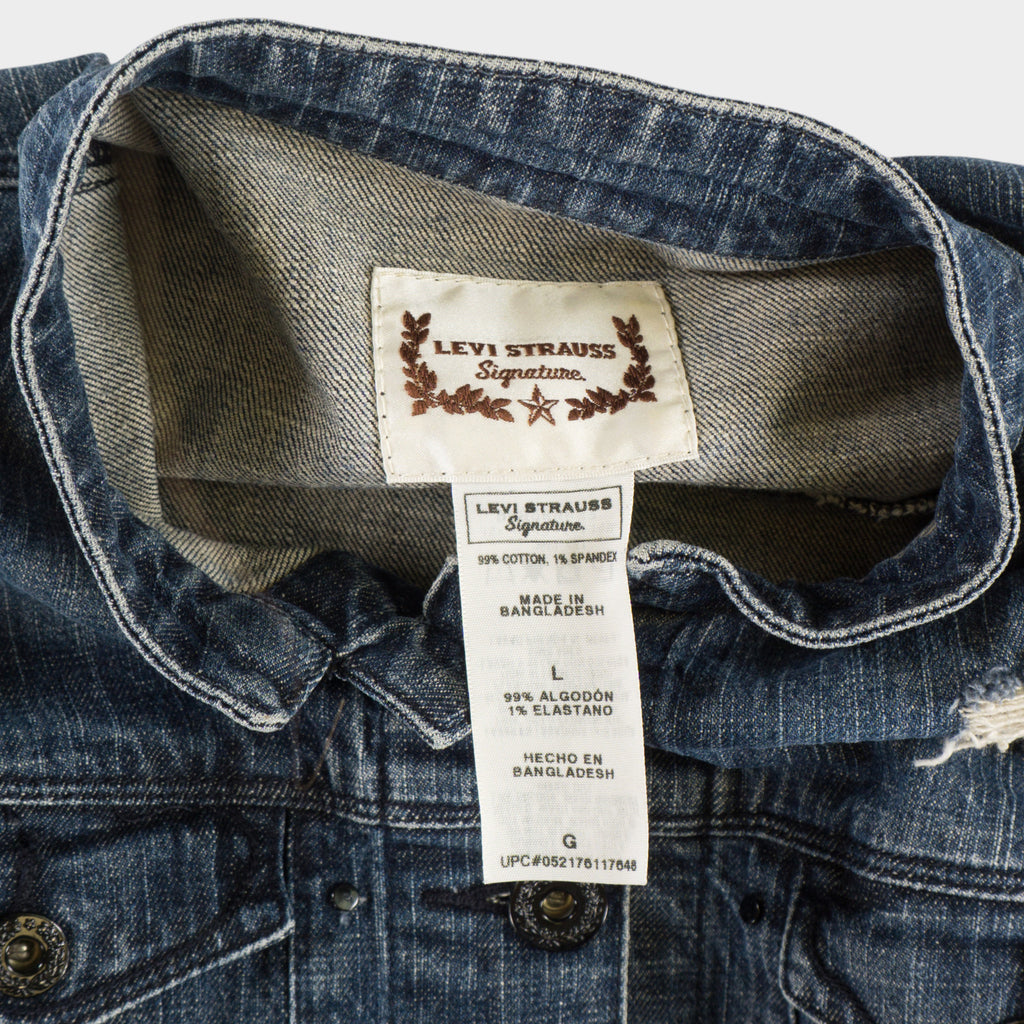 Levi’s Винтидж 2000-те Distressed Синьо Дънково Яке