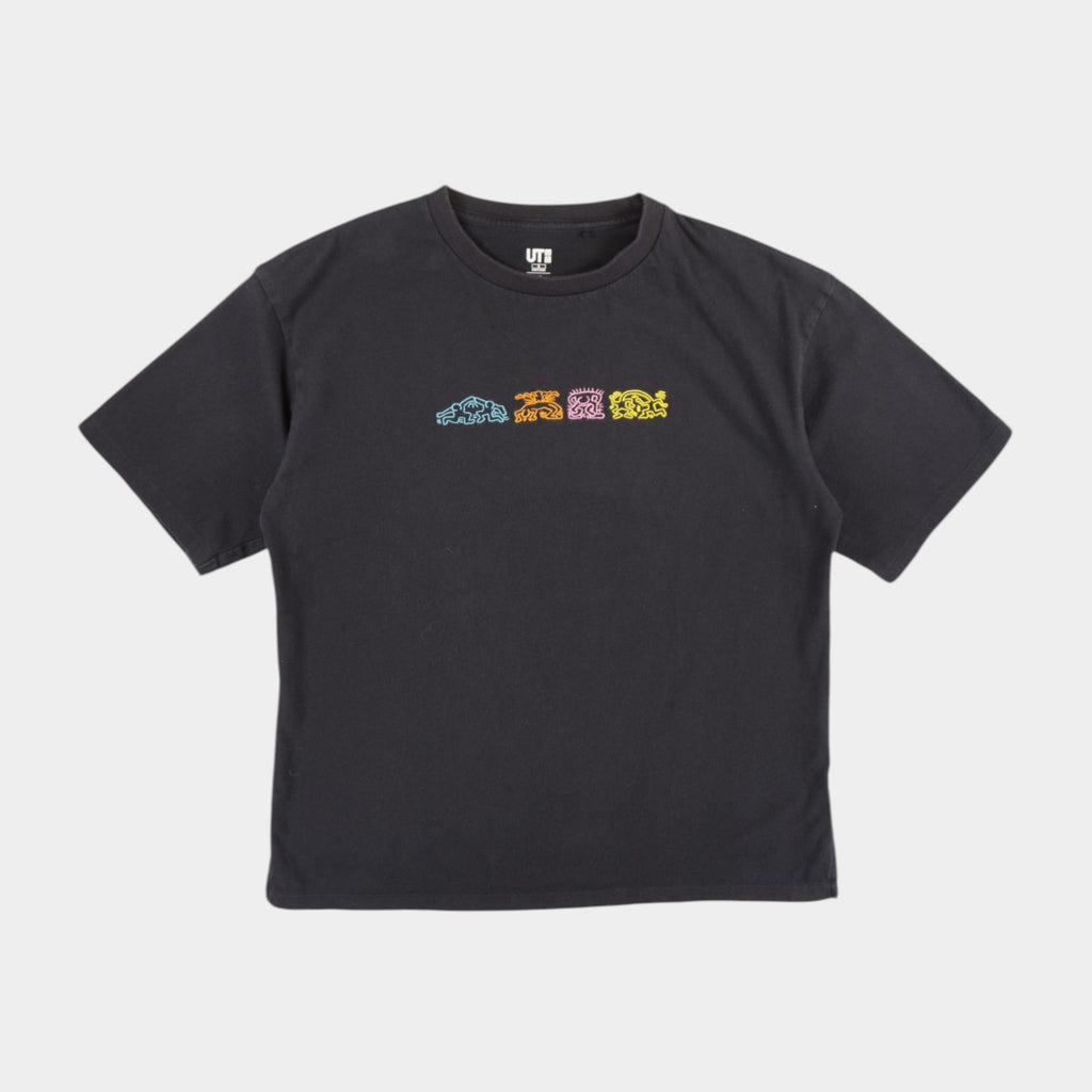 Uniqlo X Keith Haring Черна Тениска