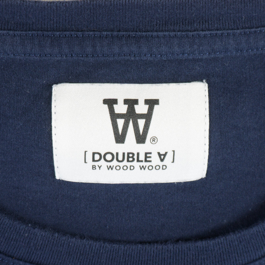 Wood Wood Double A Тъмно Синя Тениска