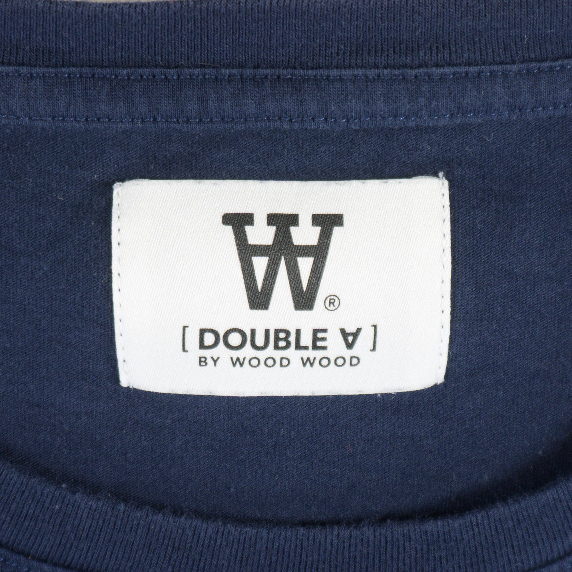 Wood Wood Double A Тъмно Синя Тениска