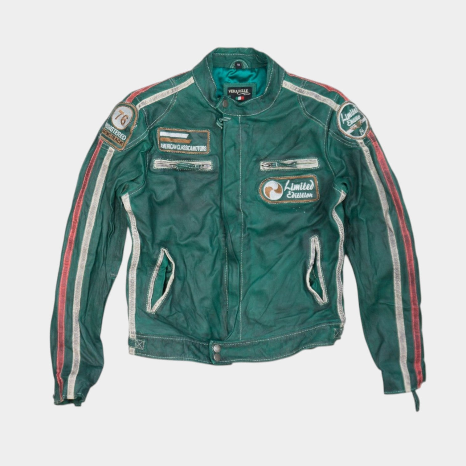 Vera Pelle by Albano Кожено Състезателно Яке