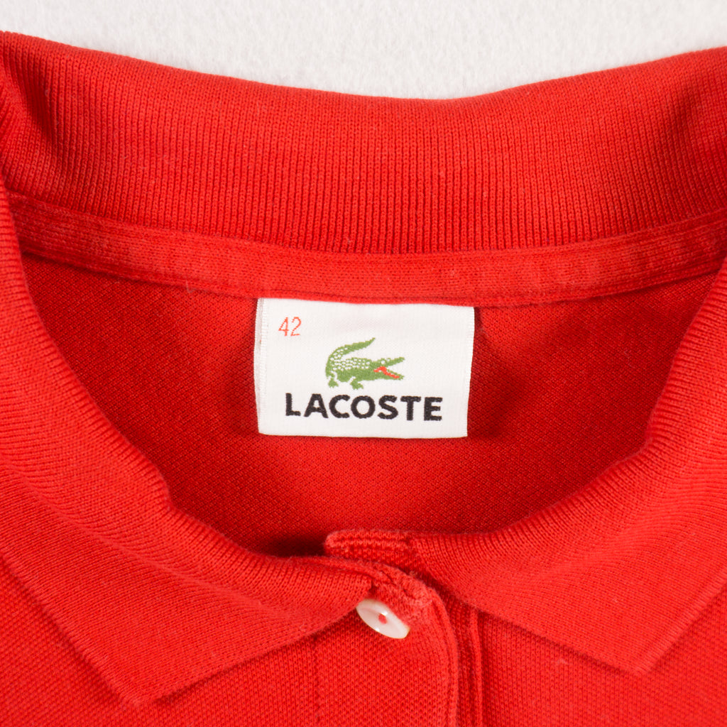 Lacoste Червена Тениска с Яка