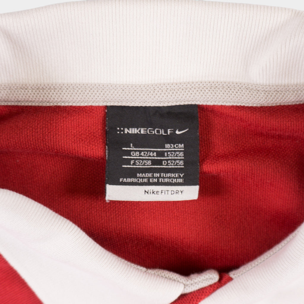 Nike Golf Винтидж Червена Тениска с Яка