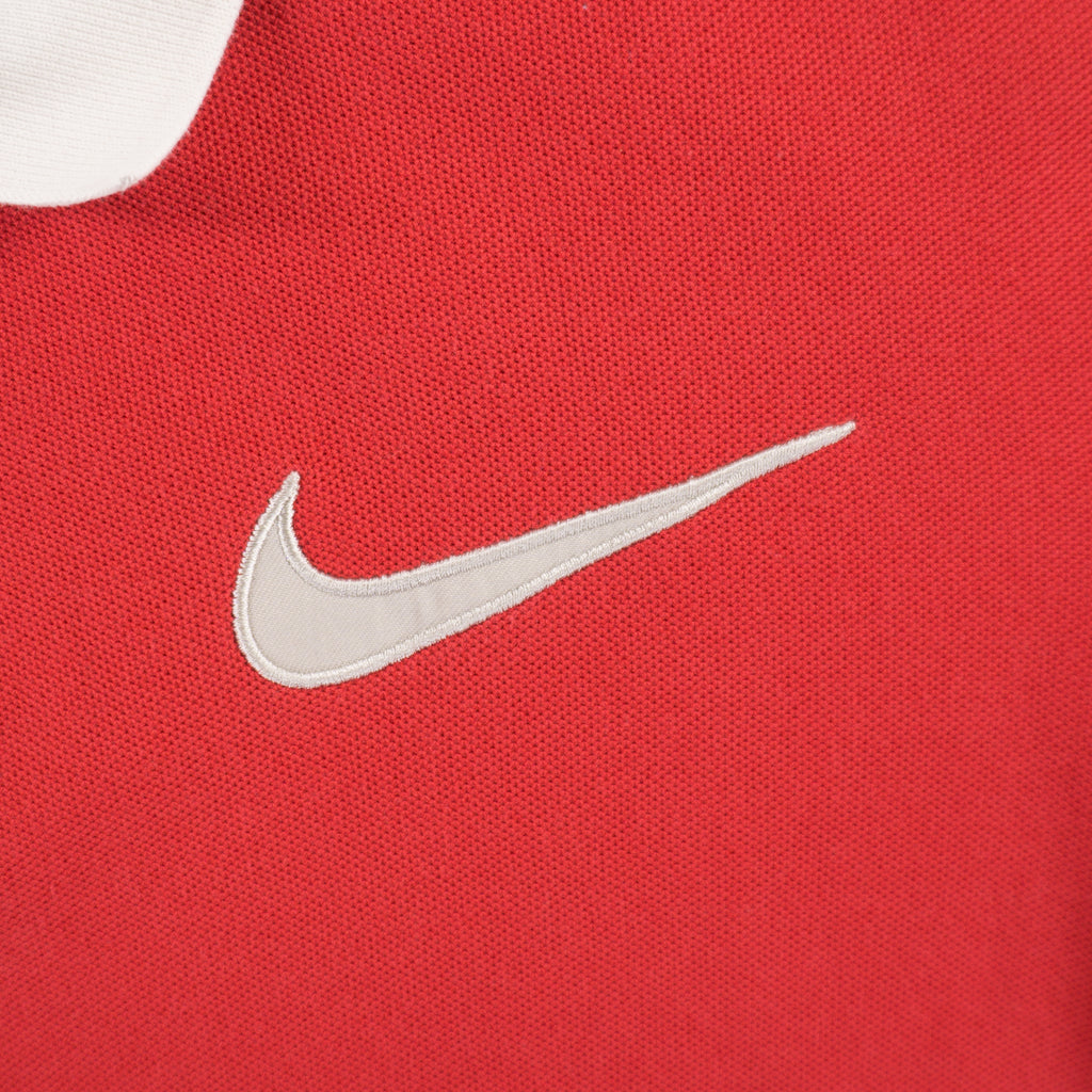 Nike Golf Винтидж Червена Тениска с Яка